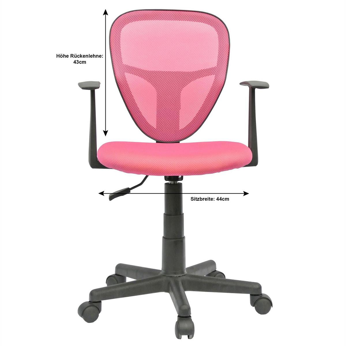 KINDERDREHSTUHL STUDIO - Pink, Textil (53/92/52cm) - IDIMEX