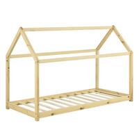 HAUSBETT Netstal - Naturfarben, Holz (90/200cm) - [en.casa]