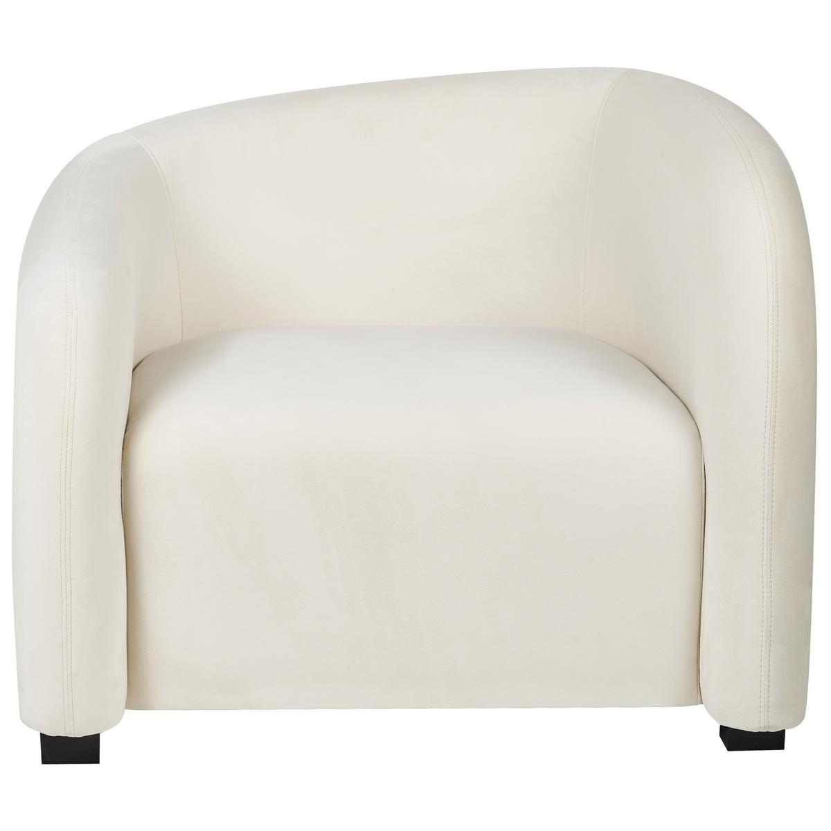 SESSEL Cremeweiß Veltada - Weiß, Textil (95/72/86cm) - Beliani