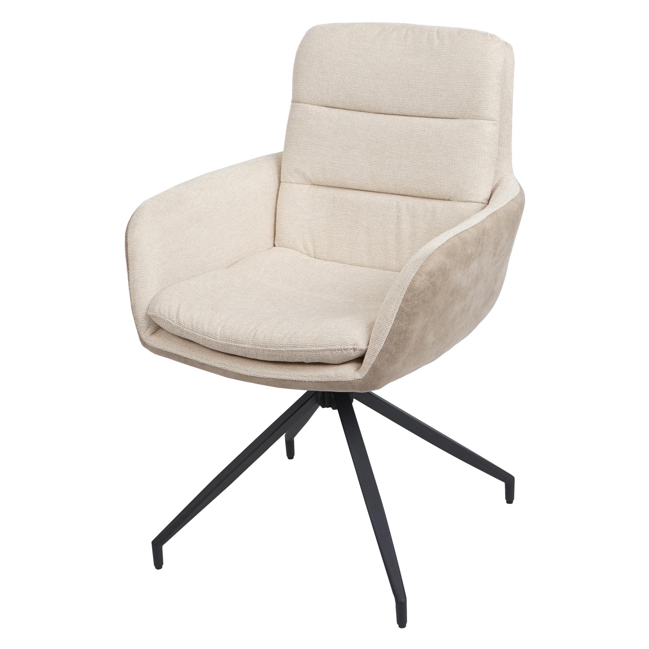 ESSZIMMERSTUHL Cremeweiß - Beige/Weiß, Textil (60/89/54cm) - MCW