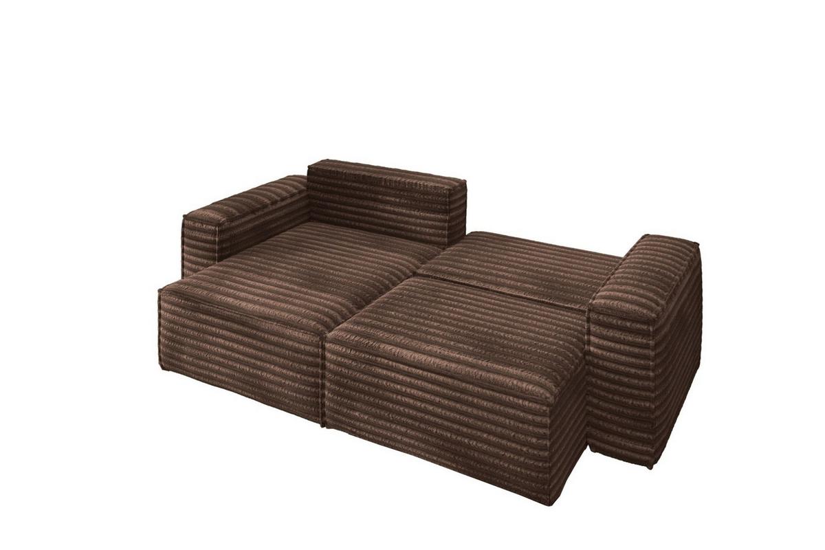 ECKSOFA Schlafsofa Madlen - Braun, Holzwerkstoff/Textil (248/140cm) - Fun Möbel