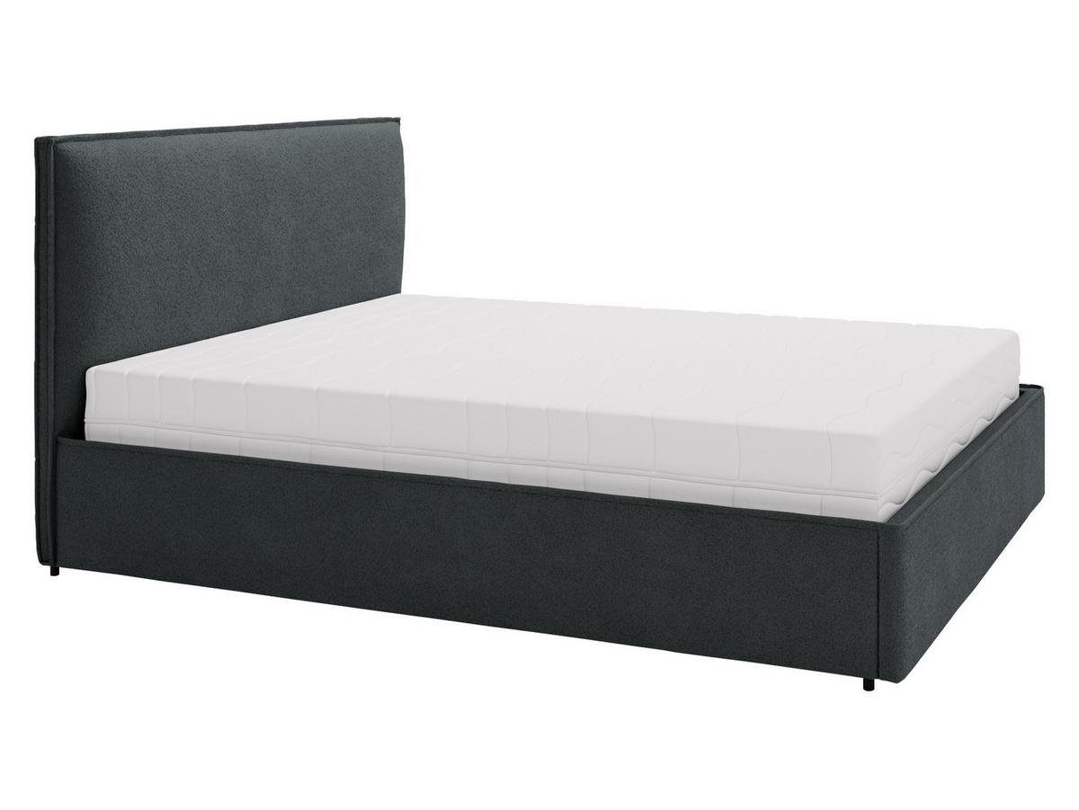 POLSTERBETT Bianco - Dunkelgrau/Schwarz, Holzwerkstoff/Kunststoff (140/200cm) - MIRJAN24