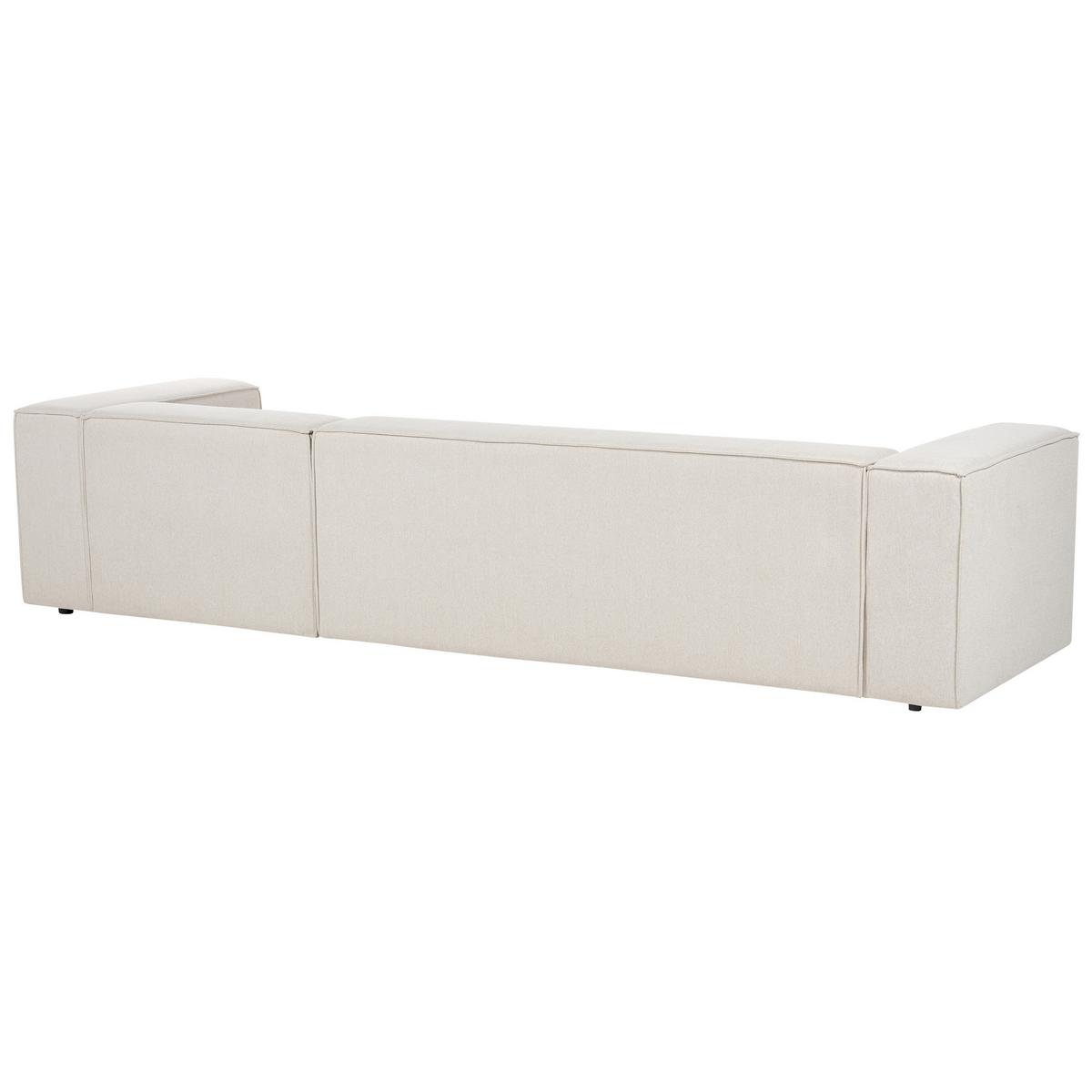 3-SITZER-ECKSOFA hellbeige rechtsseitig Vernon - Beige, Textil (330/178cm) - Beliani