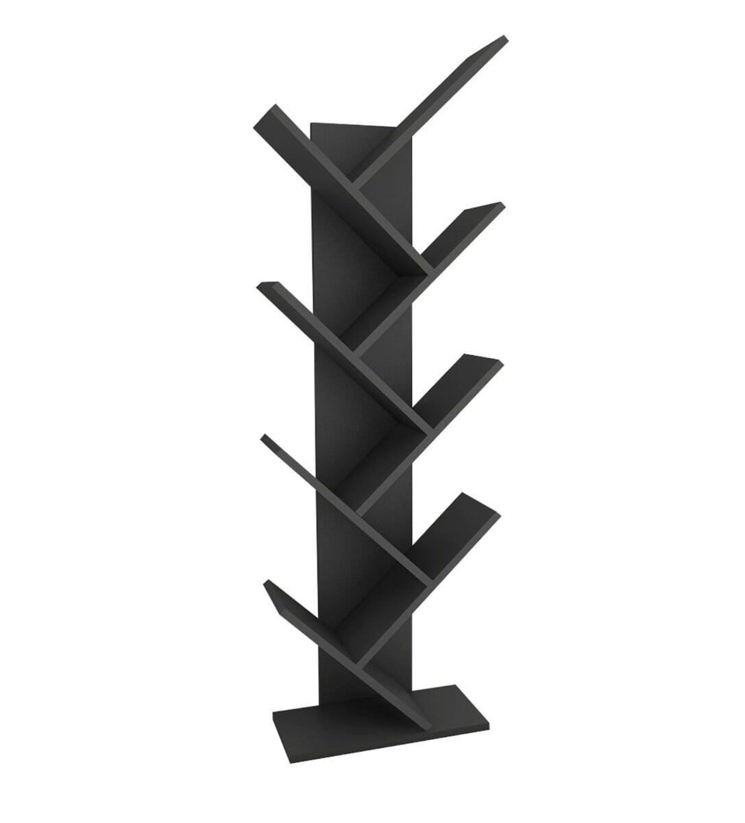 BÜCHERREGAL mit 8 Regalböden 22/46/128,5 cm - Anthrazit, Holzwerkstoff (46/128.5/22cm) - Calicosy