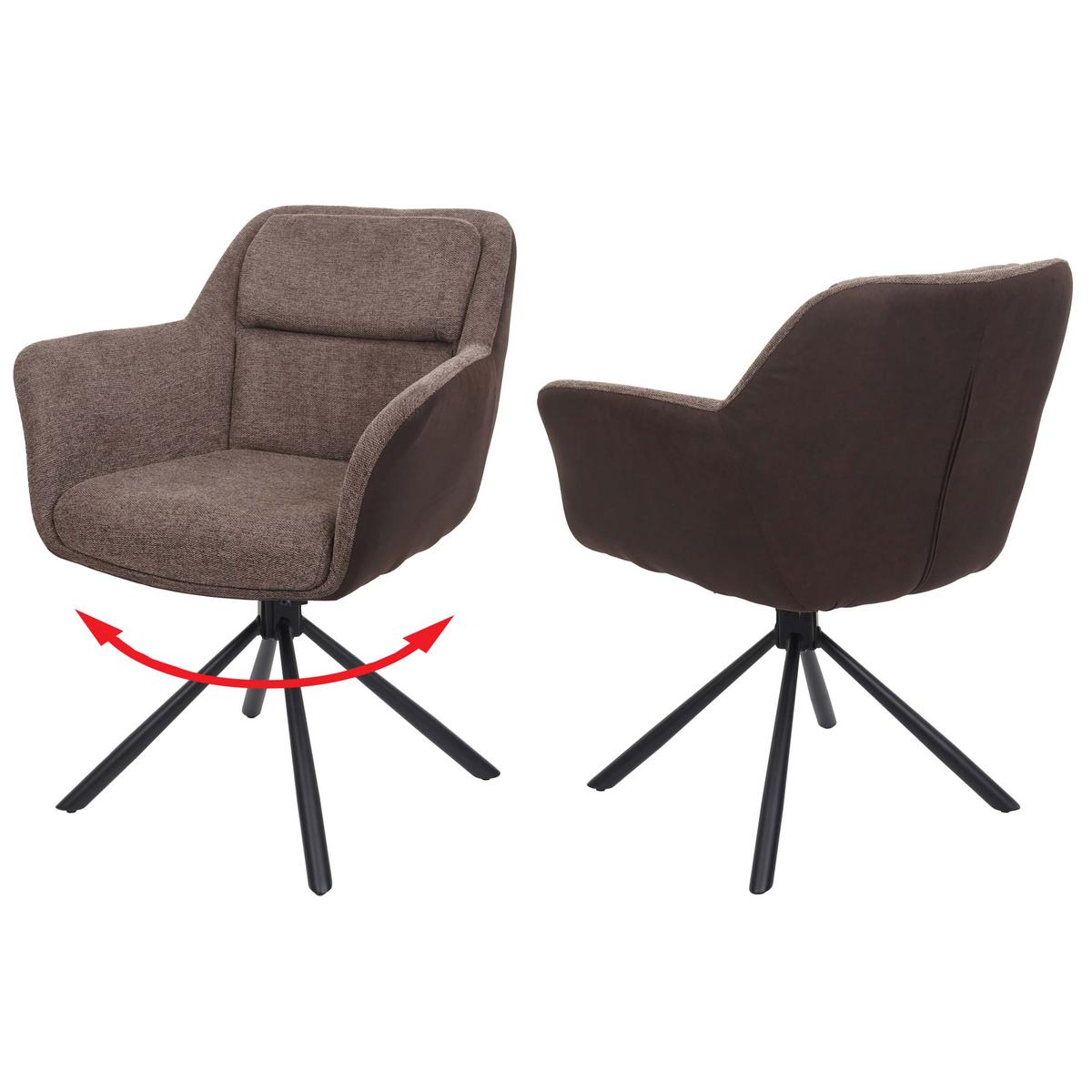 ESSZIMMERSTUHL Braun - Dunkelbraun/Braun, Textil (65/83/57cm) - MCW