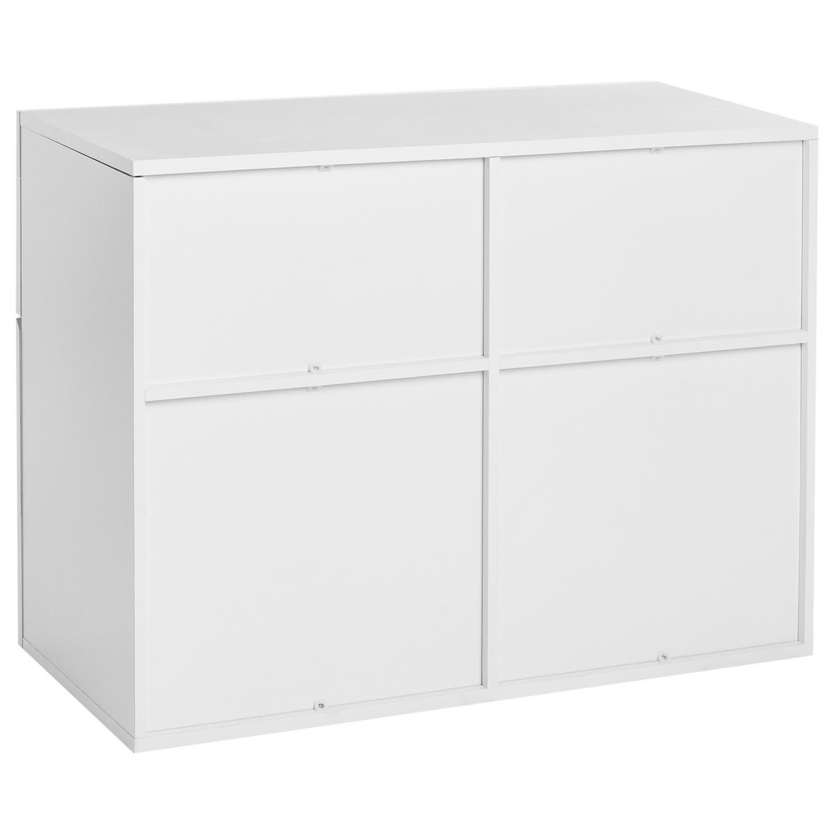 FLUR-SET Weiß Bathurst - Weiß, Holzwerkstoff (80/60/35cm) - Beliani