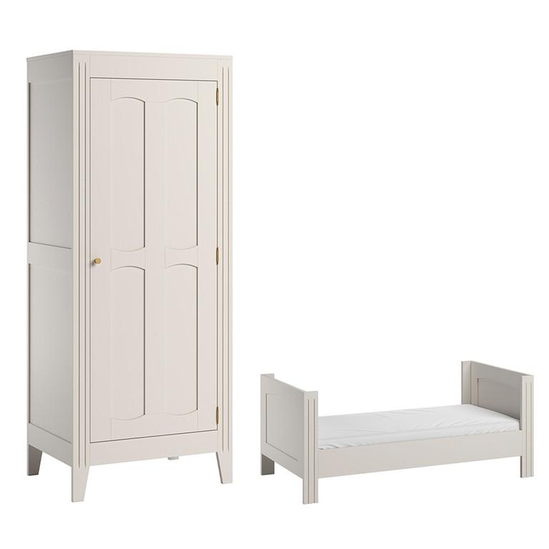 BABYZIMMER 2-teilig Weiß - Weiß, Holzwerkstoff (144/80/75cm) - Petits-meubles