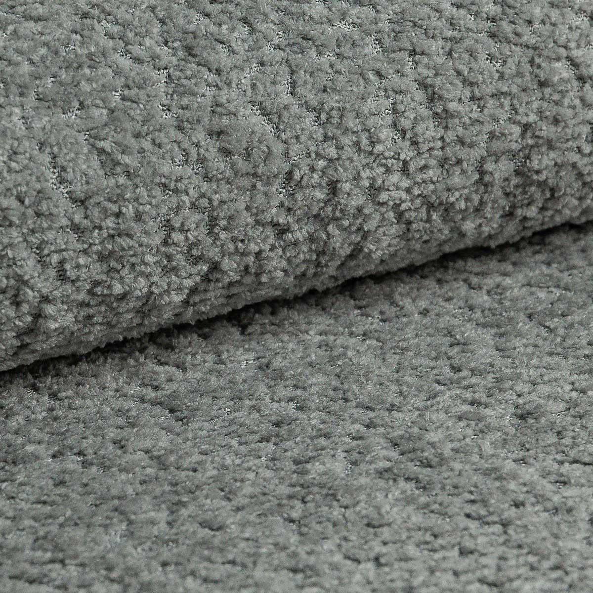 HOCKER Henrik Grau Boucle - Braun/Grau, Holz/Textil (118/40/73cm) - S-Style Möbel