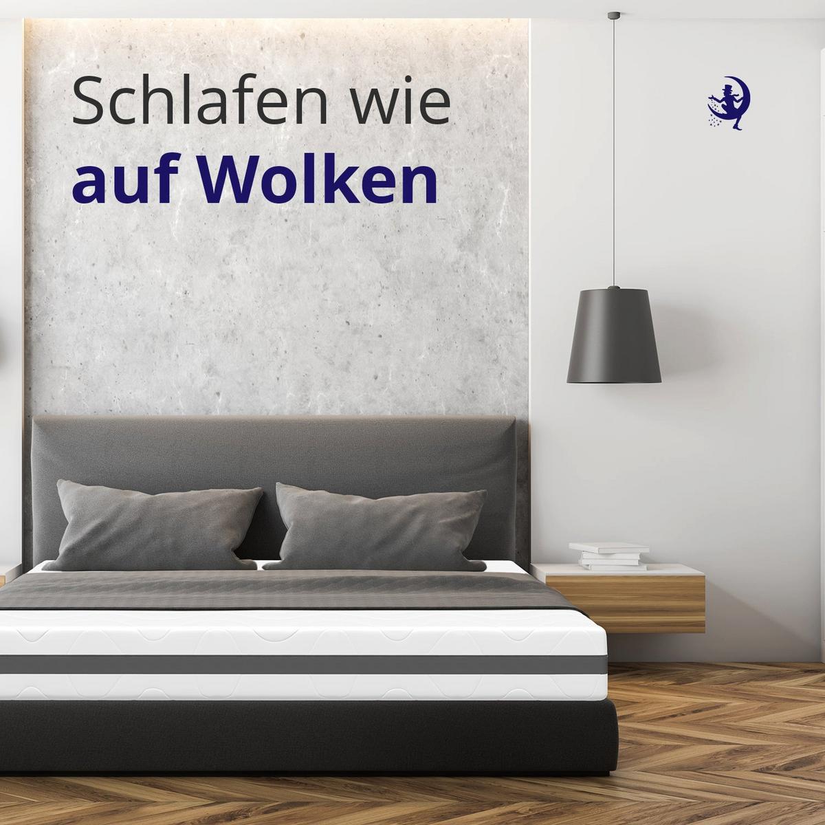TASCHENFEDERKERNMATRATZE H3 120x200 cm – 7 Zonen Federkern 24 cm – Kaltschaum Komfortschicht – stabile Matratze mit waschbarem Bezug - Weiß, Textil (120/200cm) - Mister Sandman