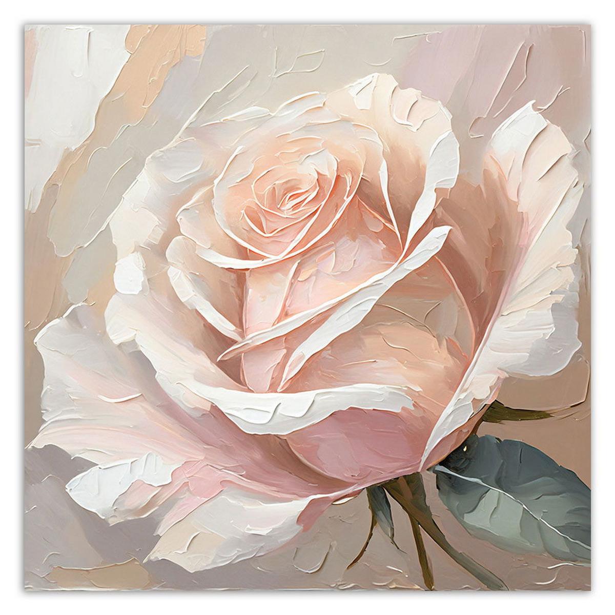 KUNSTDRUCK Rosa 50/50 cm - Pink, Textil (50/50cm) - KUNSTLOFT