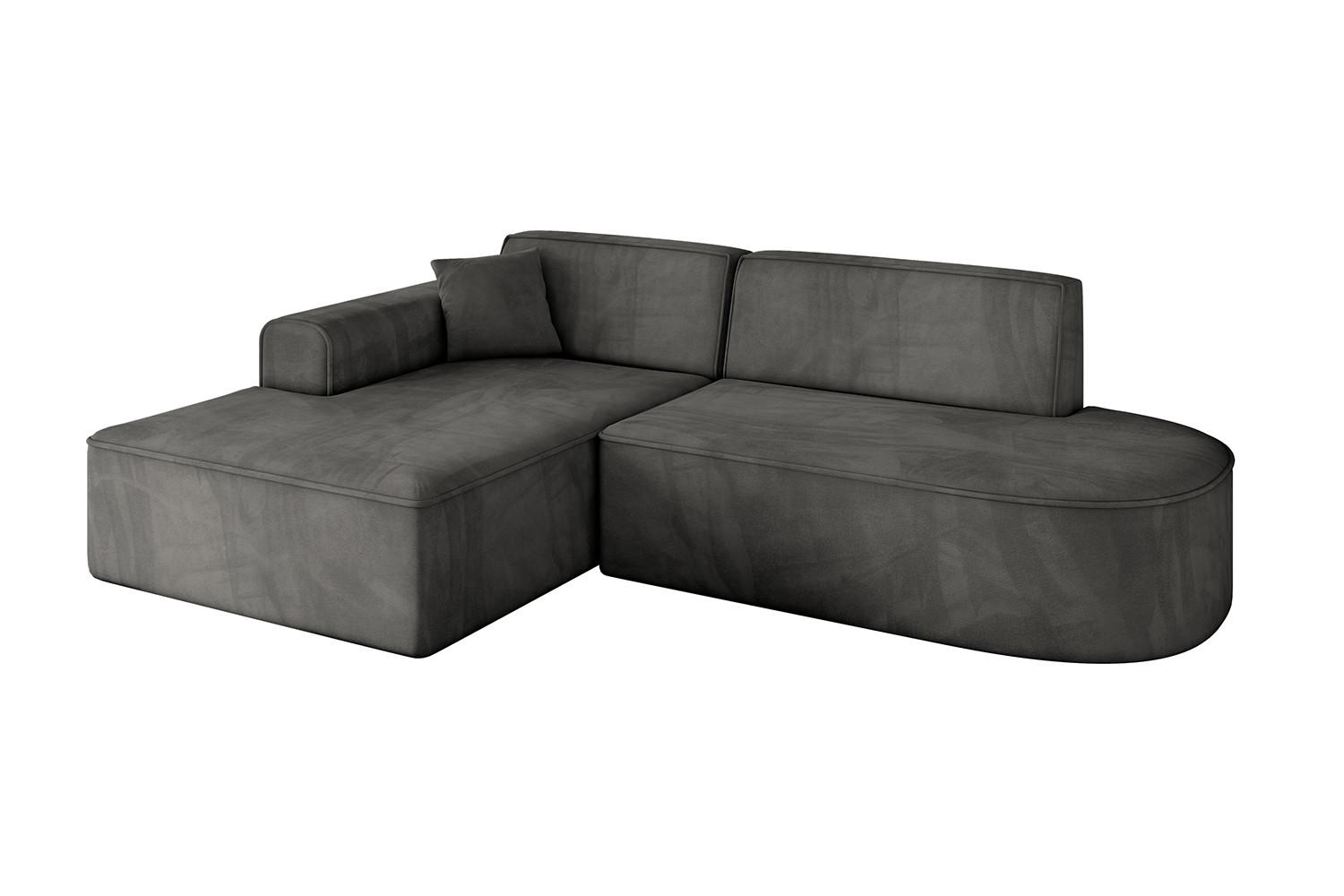 ECKSOFA Ottomane Links IREA-L1-v3 - 232x165x77 cm Ecru - Anthrazit, Holzwerkstoff/Textil (232/165cm) - ALTDECOR