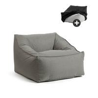 OUTDOOR SITZSACK Der Sunnyboy - Dunkelgrau, Textil (80/60/83cm) - Mokebo