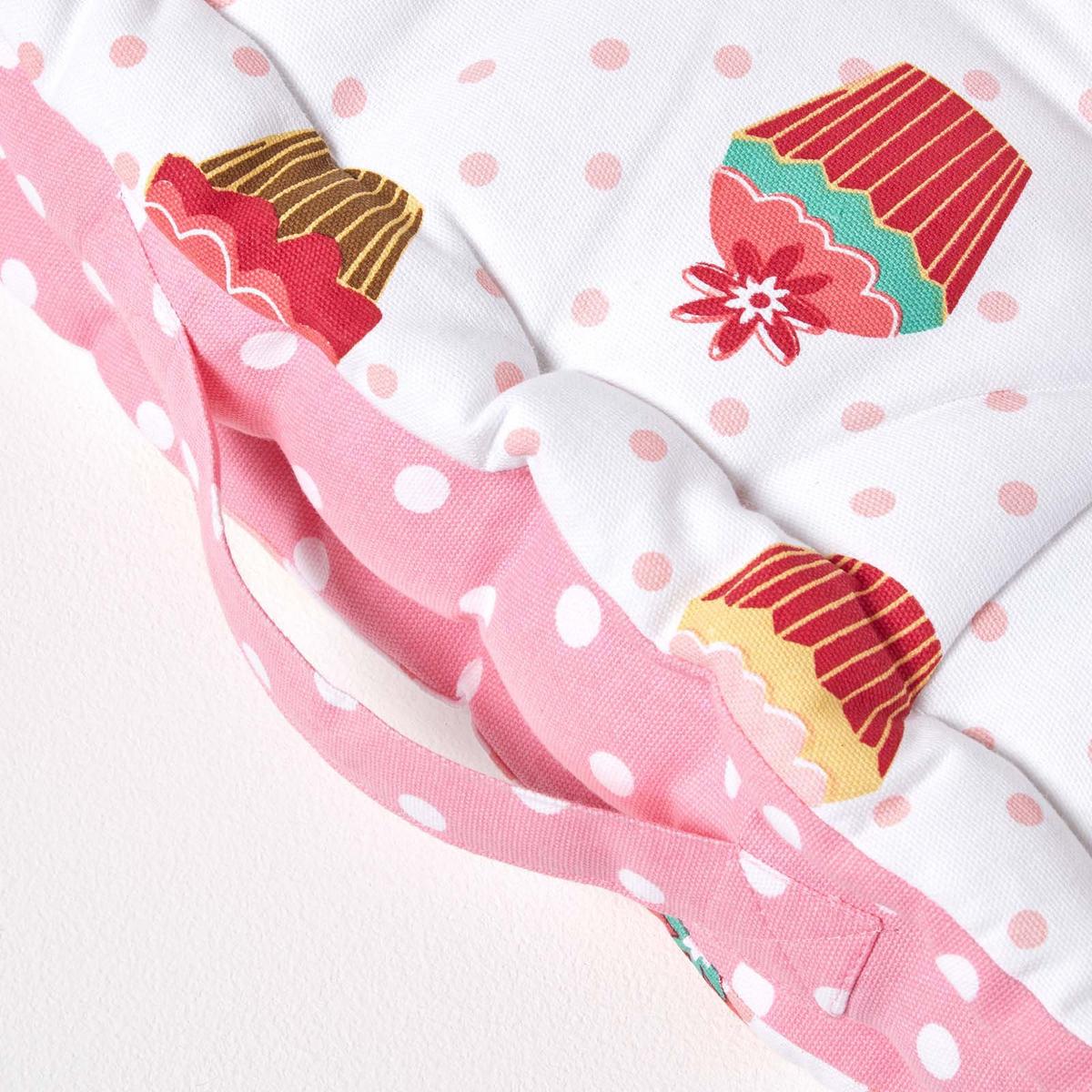 SITZKISSEN Cupcakes rosa 50/50/10 cm - Rosa, Textil (50/50/10cm) - Homescapes