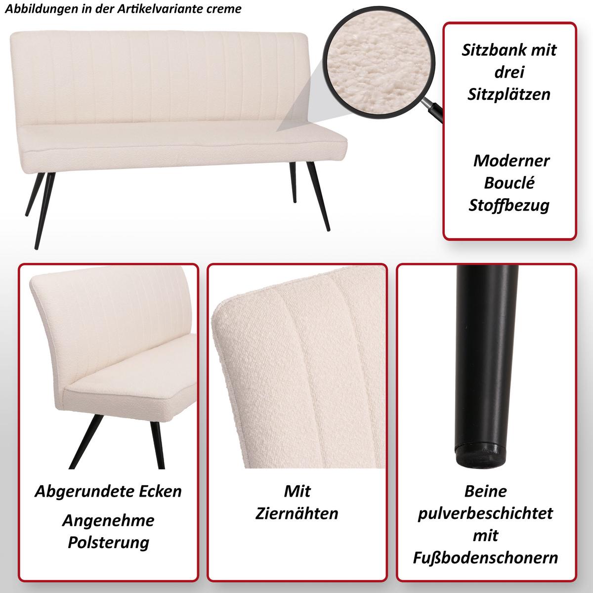 SITZBANK Grün - Dunkelgrau/Grün, Textil (160/90/60cm) - MCW
