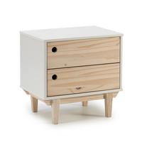 NACHTTISCH Roma 2 Schubladen Weiß - Weiß, Holz (50/49/35cm) - VS Venta-stock
