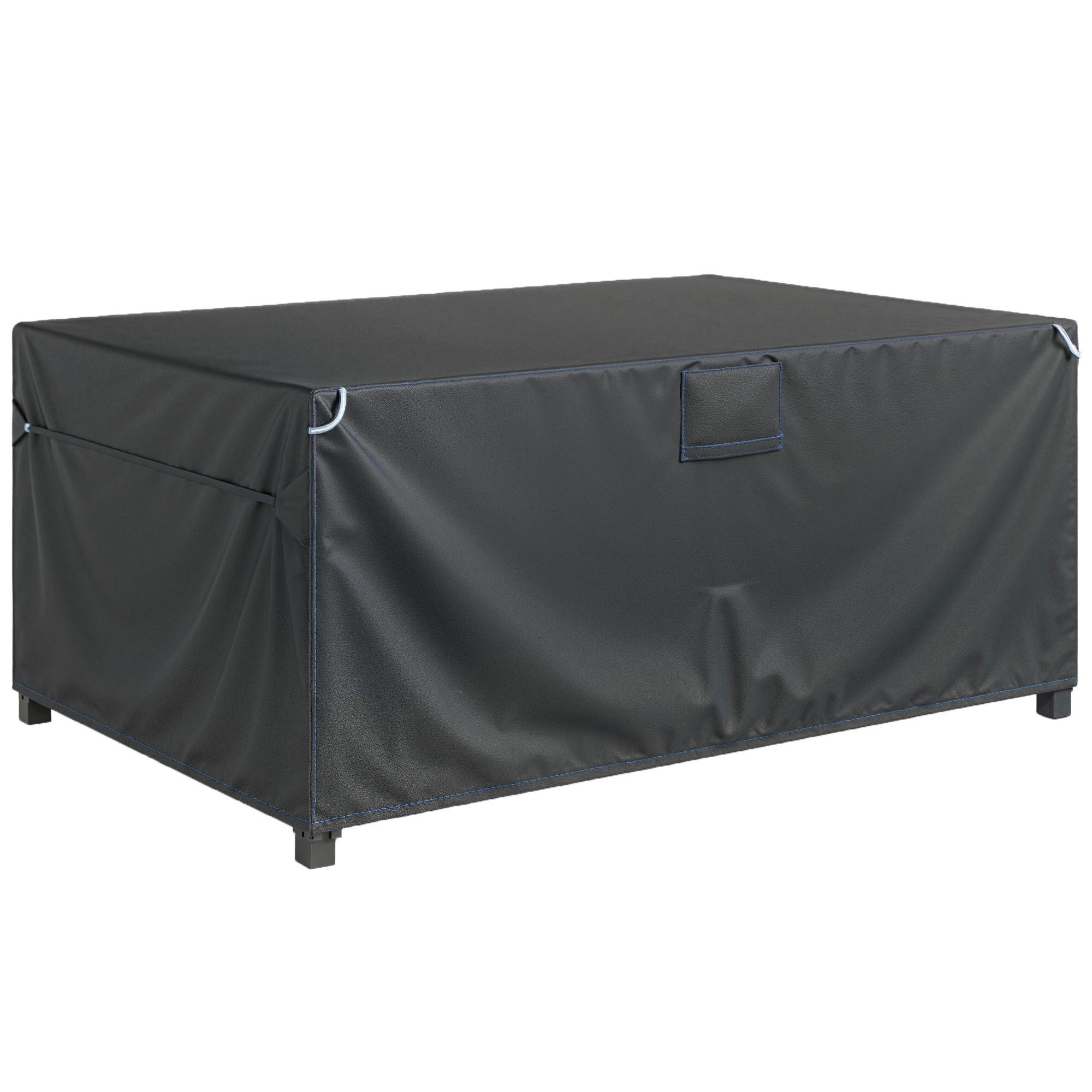 GARTENMÖBEL-ABDECKUNG 420D-Oxford-Gewebe Schwarz - Schwarz, Textil (120/74/180cm) - Outsunny