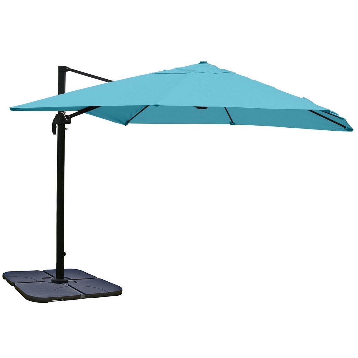 AMPELSCHIRM Türkis 350/350 cm - Türkis, Textil (410/350cm) - MCW