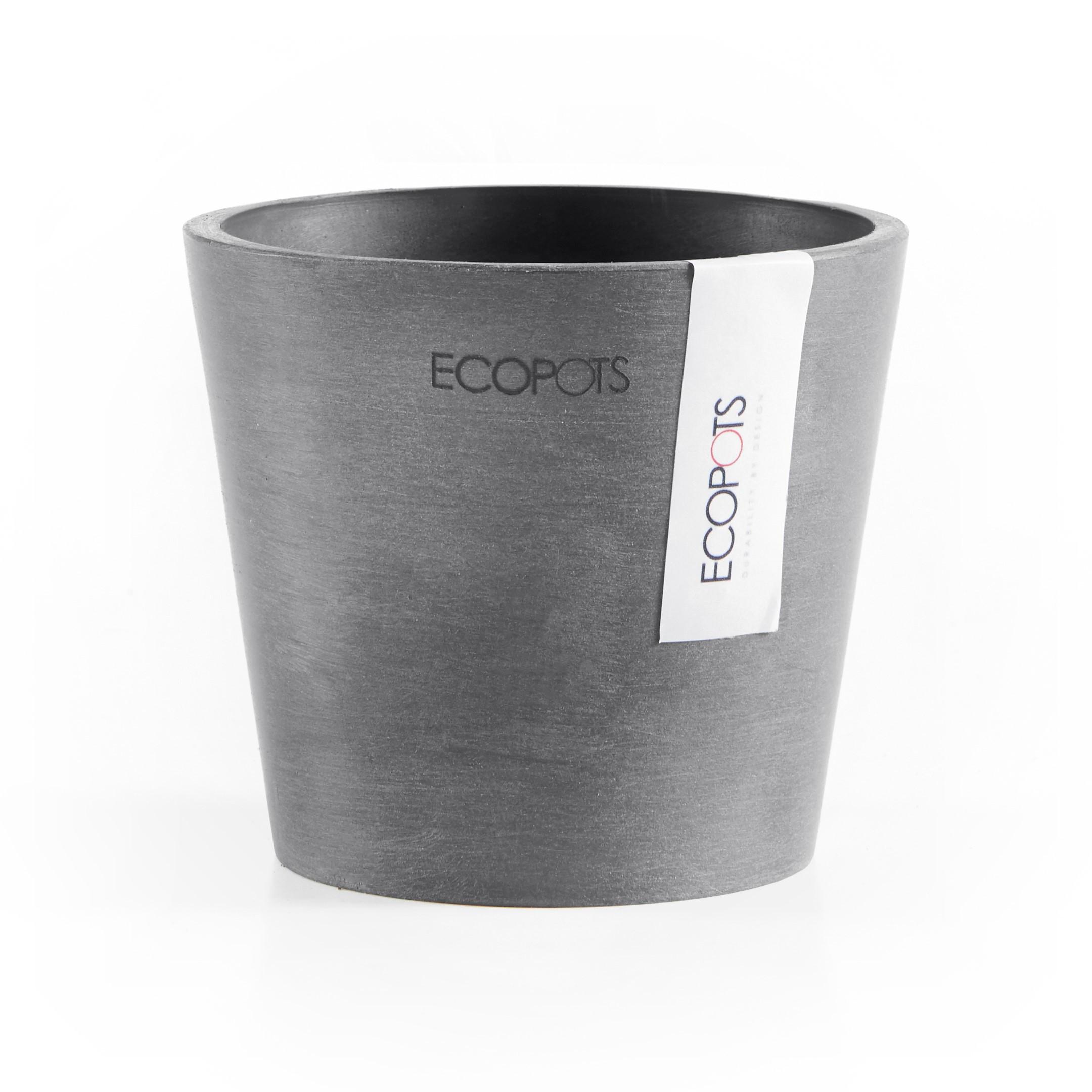 BLUMENTOPF Amsterdam 10,5/9,2 cm Grau - Grau, Kunststoff (10.5/9.2cm) - Ecopots