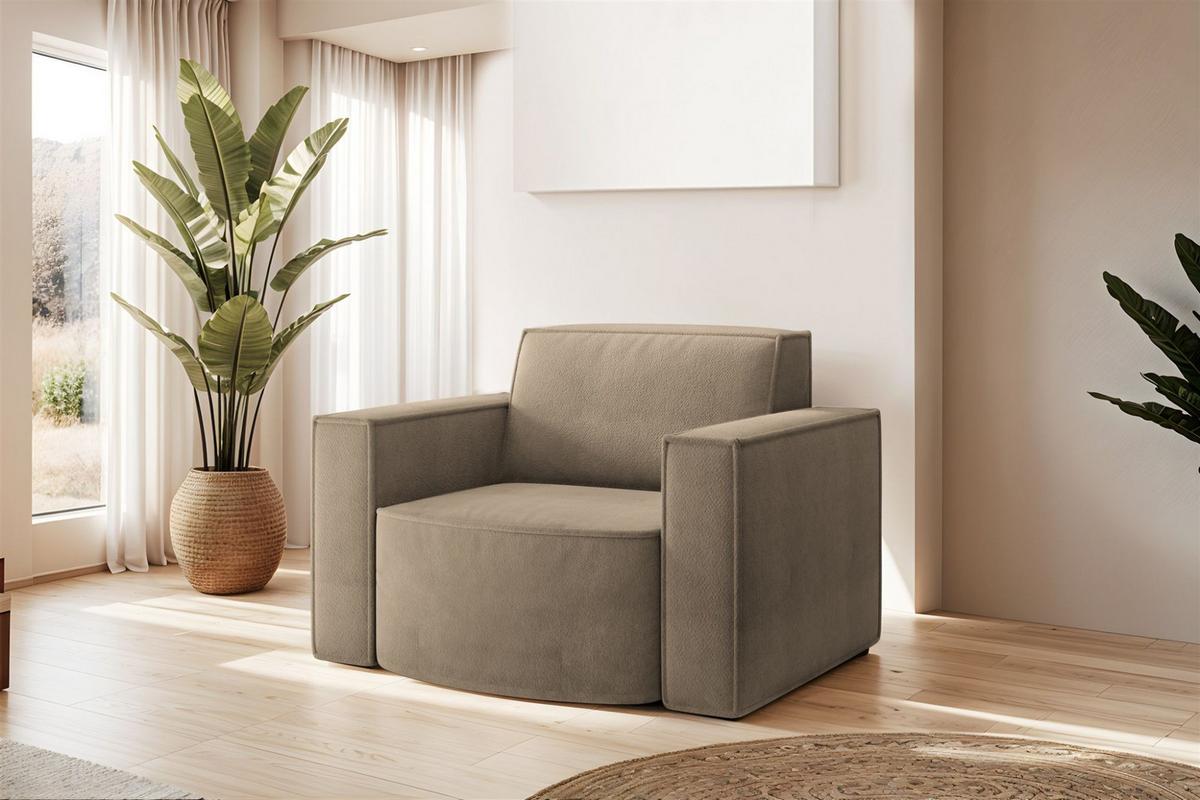 SOFASET Palma In Noel - Braun, Holzwerkstoff/Textil (236/78/165cm) - Fun Möbel