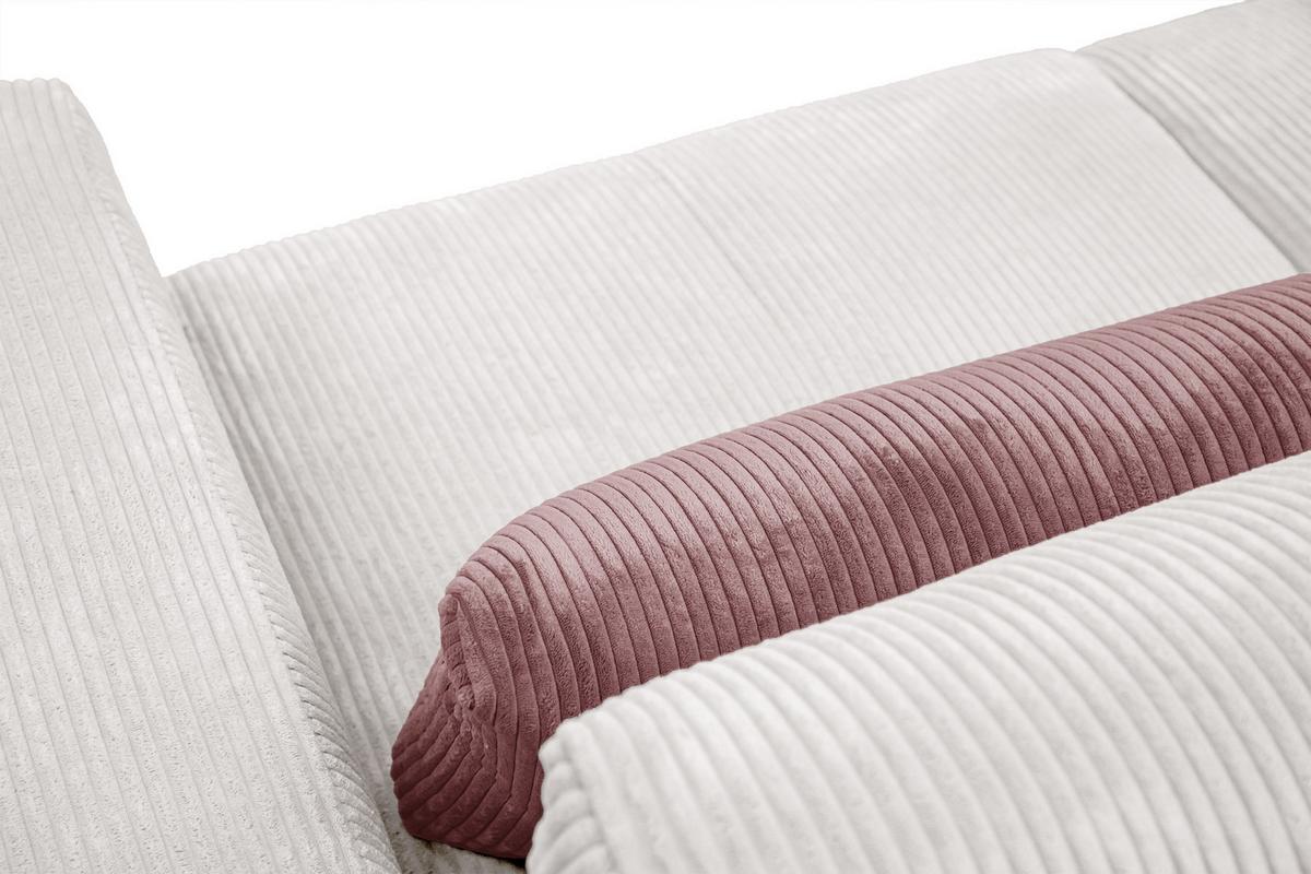 SOFA OLI 3-Sitzer, perlweiß - Weiß, Holz/Textil (208/91/108cm) - Wozimo
