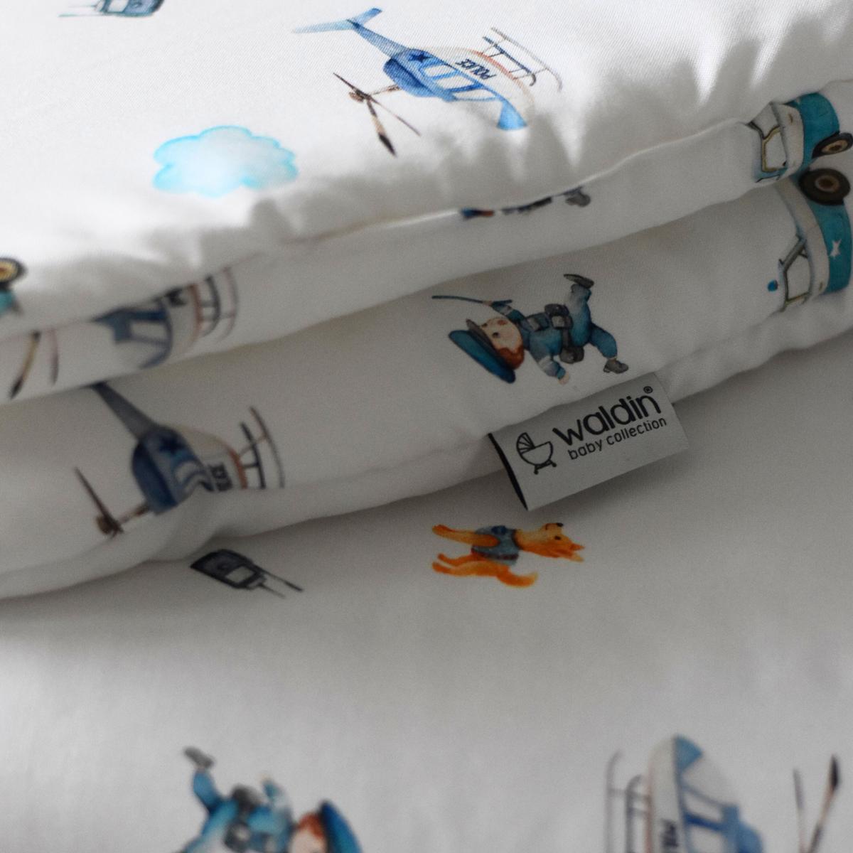 BABY Bambus-Bettwäsche Polizei - Weiß, Textil (90/120cm) - waldin