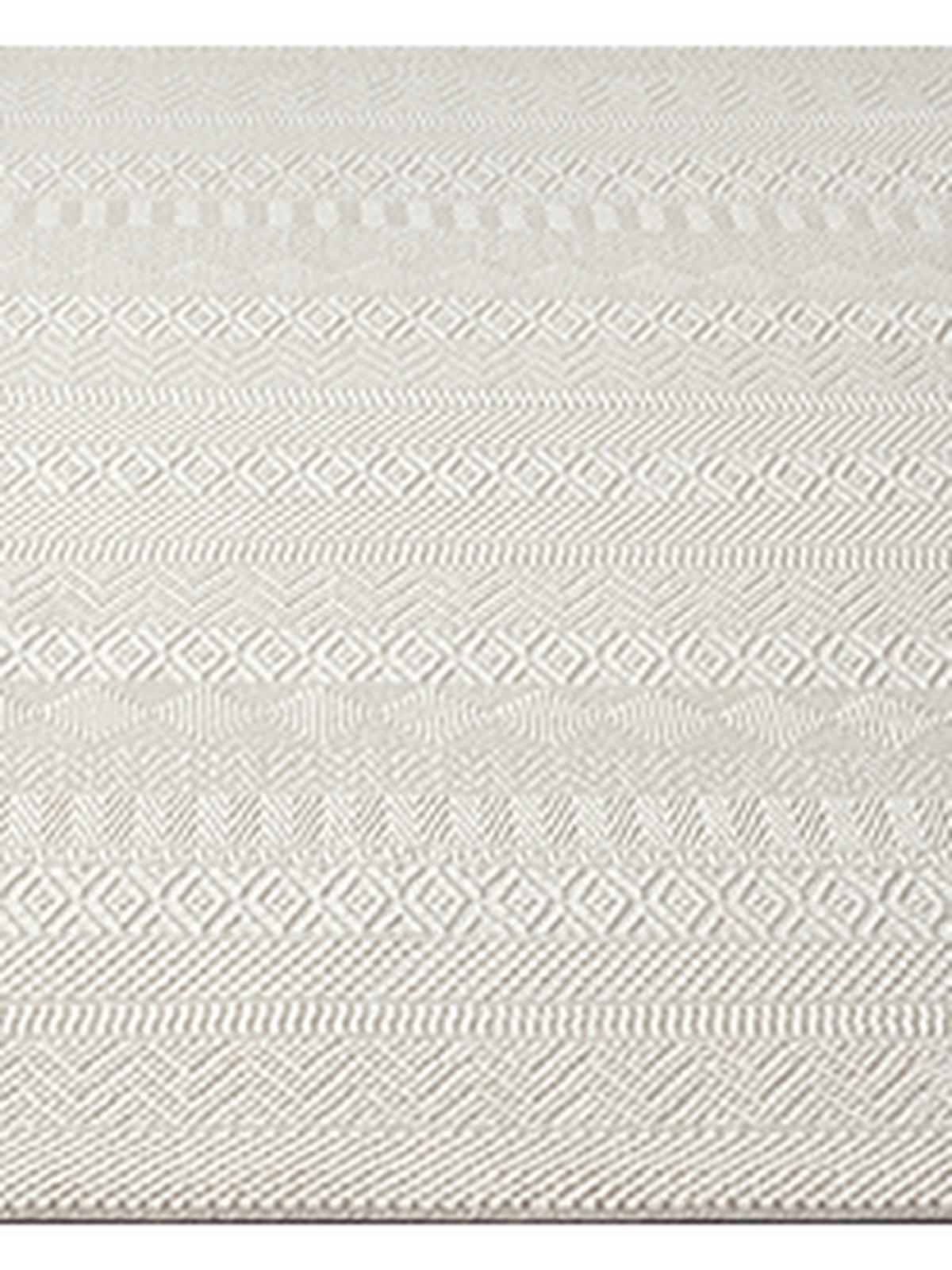 LÄUFER KASOS Waschbar Gestreift Polyester Creme 80 x 300 cm - Beige, Textil (80/300cm) - KADIMA DESIGN