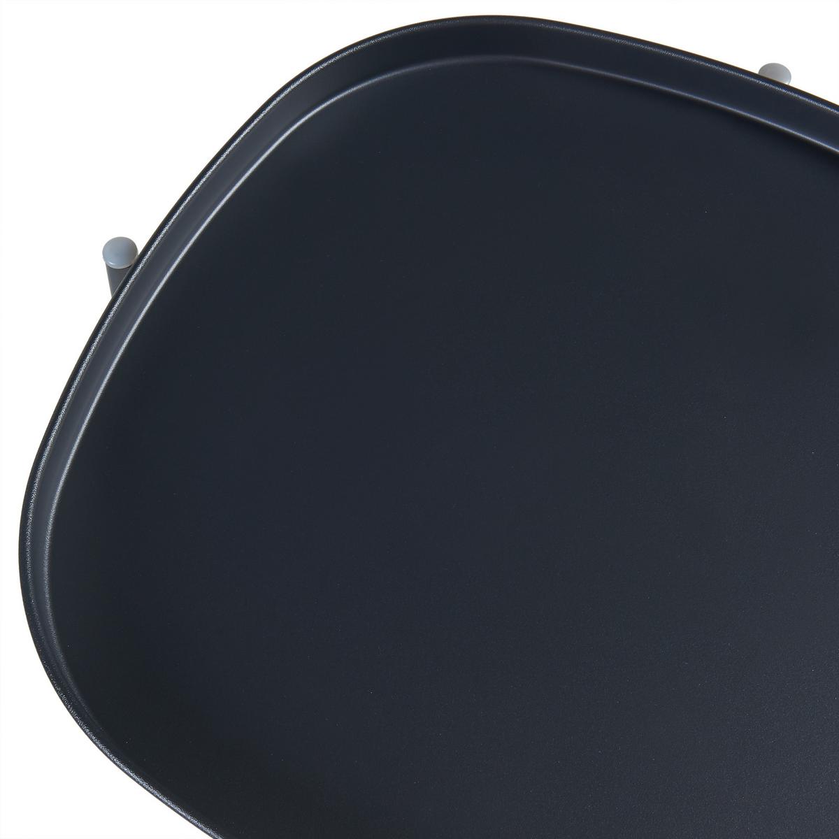 TABLETTTISCH Sandefjord - Schwarz, Metall (46/46/53cm) - [en.casa]