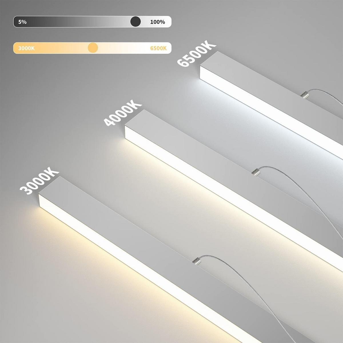 LED-PENDELLEUCHTE Revelli 106.5/7.5/3.3cm - Weiß, Metall (106.5/7.5/3.3cm) - Nettlife