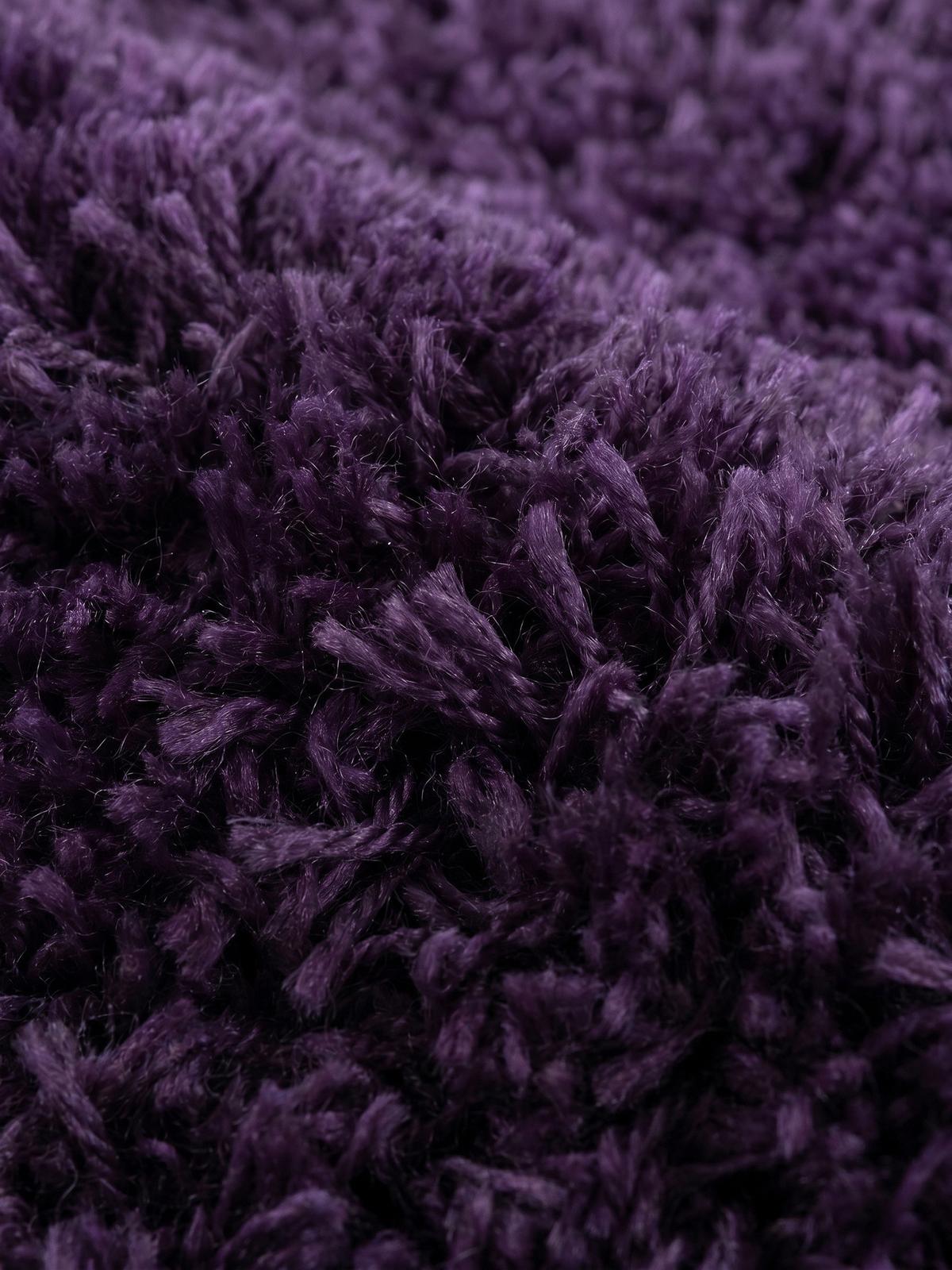HOCHFLORTEPPICH SALZACH, einfarbig, aus Polypropylen, Violett, Ø 160 cm - Lila, Textil (160/160cm) - KADIMA DESIGN