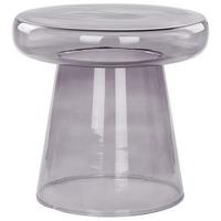 BEISTELLTISCH Rauchglas grau rund 39 cm Caldera - Grau, Glas (39/39/40cm) - Beliani