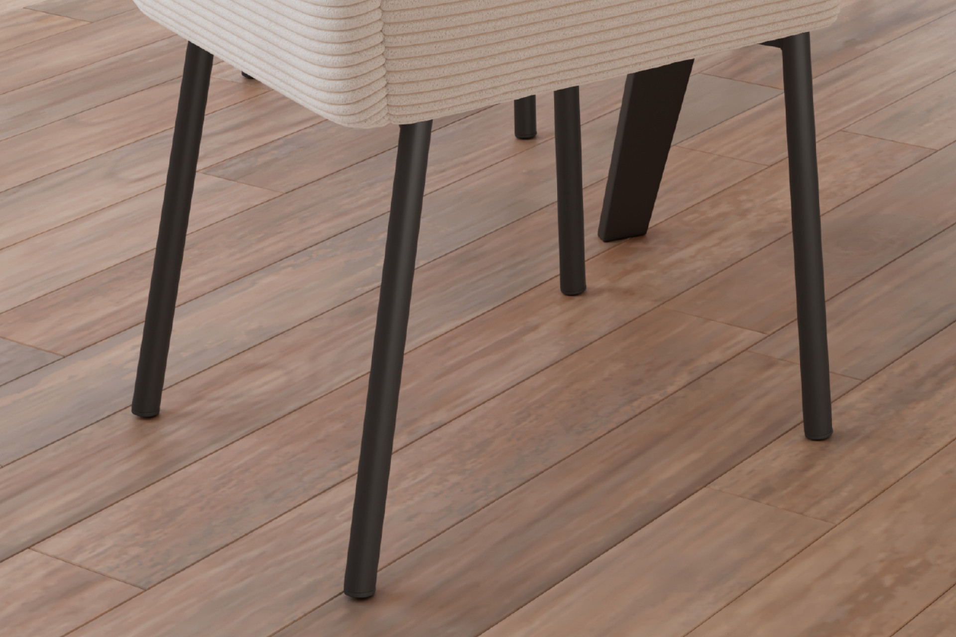 Armlehnstuhl Tischbeine Rundrohr schwarz Gusseisen pulverbeschichtet 