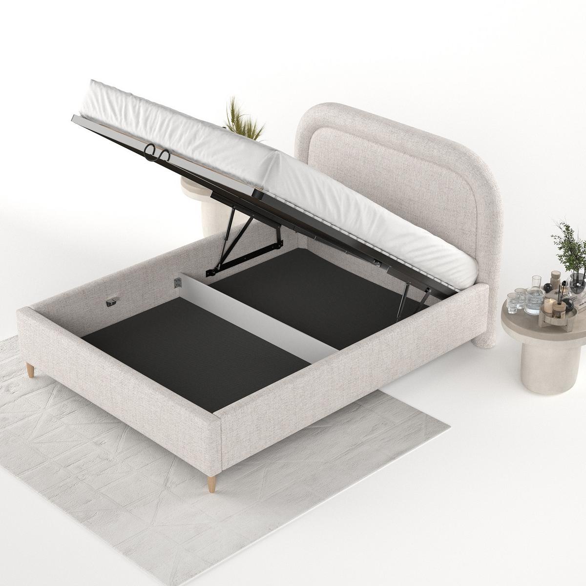 POLSTERBETT Zoya 140/200 cm Hellbeige im Neve Stoff - Sandfarben/Naturfarben, Holz/Holzwerkstoff (140/200cm) - AltaBeds