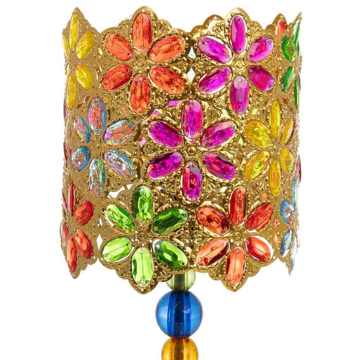 LAMPE aus Metall und Glas, 23x46cm - Multicolor, Metall (23/23/46cm) - Wanderlust