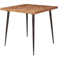 ESSZIMMERTISCH – Quadratisch Akazie Massivholz 80x76x80 cm Metall Industrial - Anthrazit/Akaziefarben, Holz/Metall (80/80/76cm) - KADIMA DESIGN