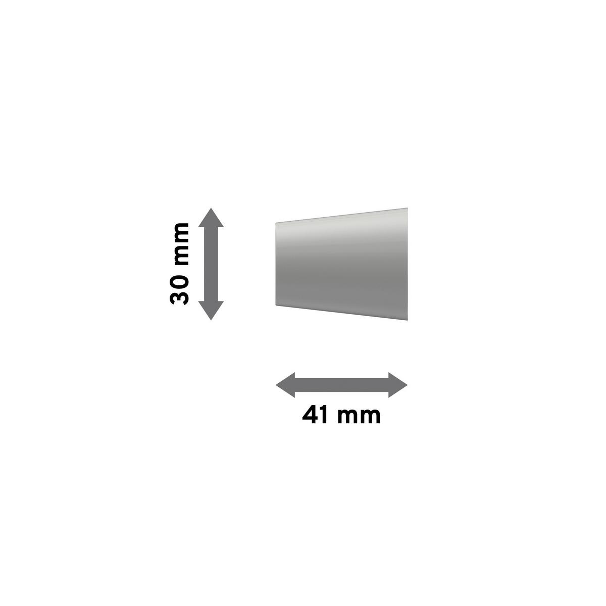 ENDSTÜCKE FÜR GARDINENSTANGEN 20 mm Ø, Sitra Weiß, Packung 2 Stück - Weiß, Metall (4.1/3/3cm) - INTERDECO