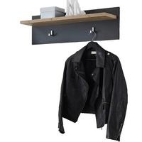 GARDEROBENPANEEL Kastanie und grau Fresco , Flur Wandgarderobe, 80 x 23 cm - Kastanienfarben/Grau, Holzwerkstoff (80/23/18cm) - Furn.Design