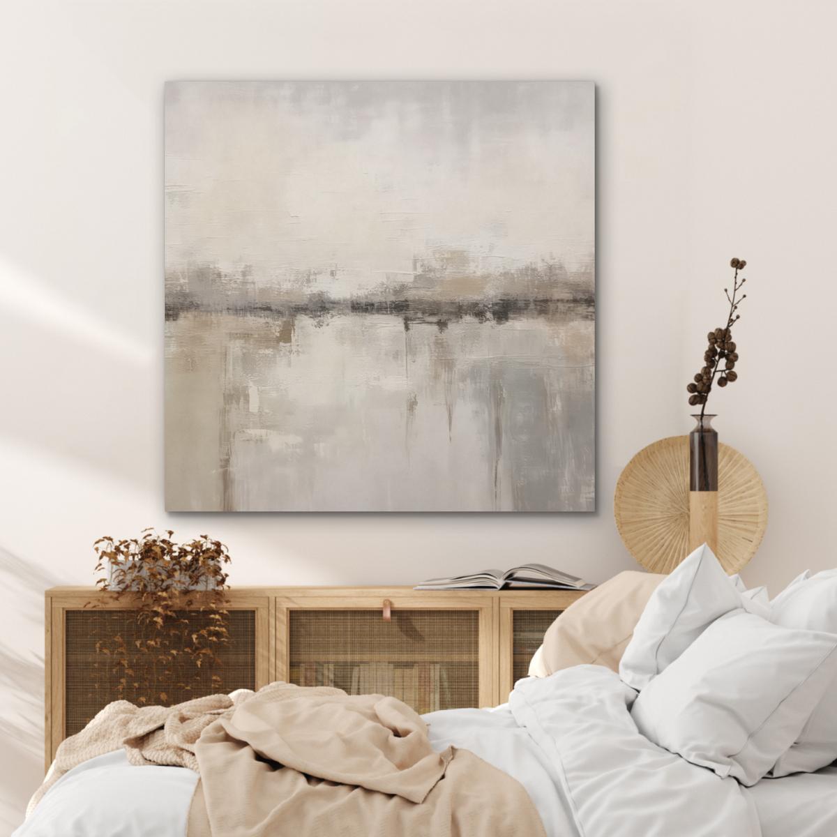AKUSTIKBILD Moderne Kunst - Abstrakt - Beige Akustikpaneele 90x90 cm - Beige, Kunststoff (90/90/0.9cm) - MuchoWow