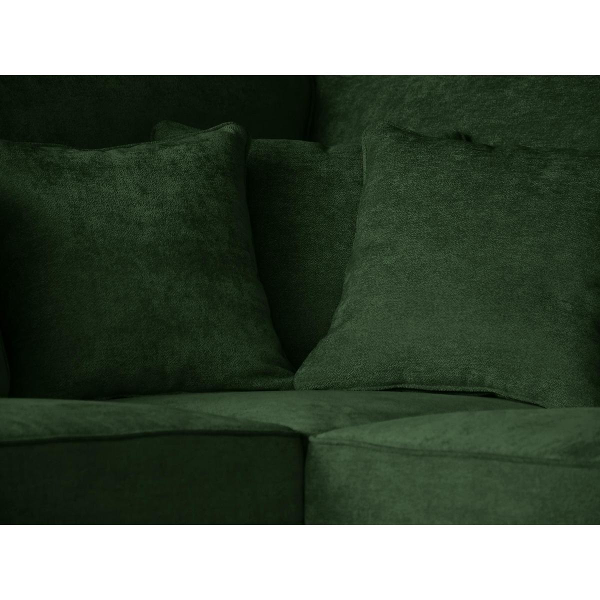 ECKSOFA Parma ohne Schlaffunktion dunkelgrün links - Dunkelgrün/Schwarz, Textil (314/224cm) - Beautysofa