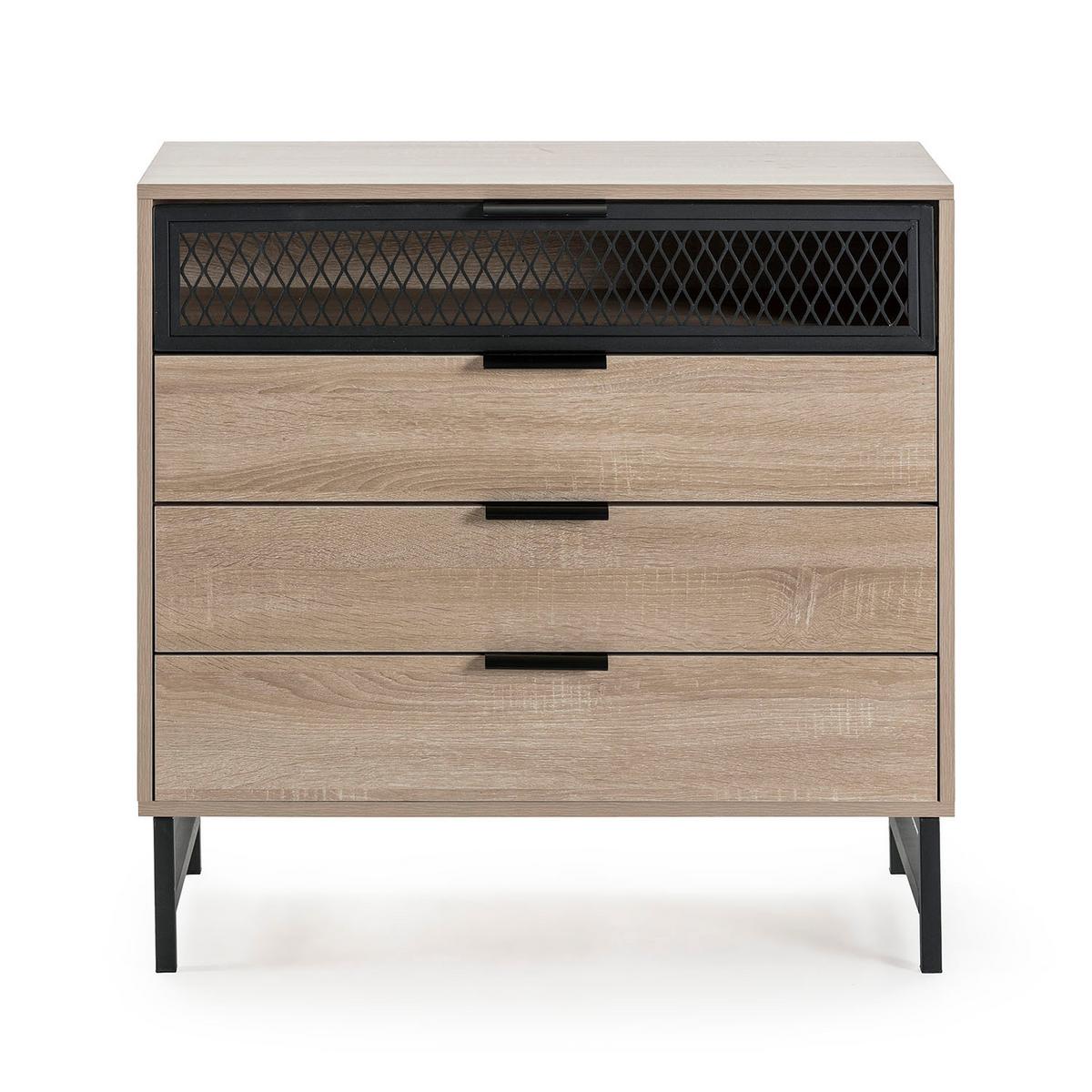 KOMMODE 80/77/40 Hera holzfarben - Honigeiche, Holzwerkstoff (80/77/40cm)