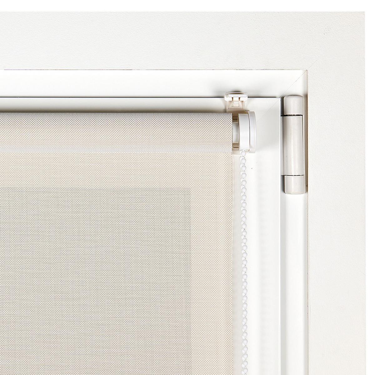 SCREEN-ROLLO without drilling 60X180 - Ecru, Kunststoff (60/180cm) - STORESDECO