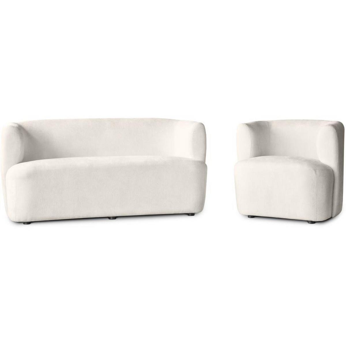 2-SITZER SOFA Nori beige velour - Beige/Schwarz, Kunststoff/Textil (150/68/72cm) - Beautysofa