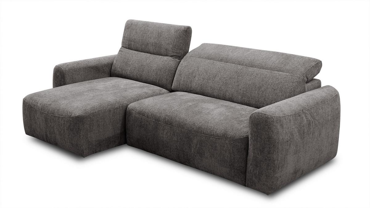 ECKSOFA NERO 4-Sitzer, dunkelgrau - Dunkelgrau/Schwarz, Holz/Textil (272/81/159cm) - Wozimo