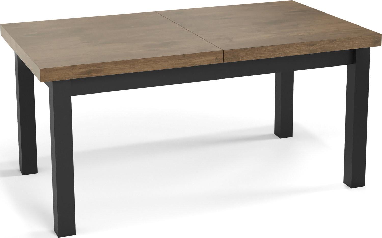 ESSTISCH Gemini rechteckig ausziehbar, Lefkas Eiche 160-210/90/78 cm - Alteiche/Schwarz, Holz/Holzwerkstoff (90/210/78cm) - WFL GROUP