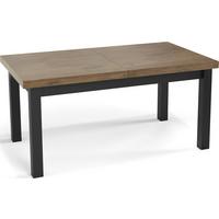 ESSTISCH Gemini rechteckig ausziehbar, Lefkas Eiche 160-210/90/78 cm - Alteiche/Schwarz, Holz/Holzwerkstoff (90/210/78cm) - WFL GROUP