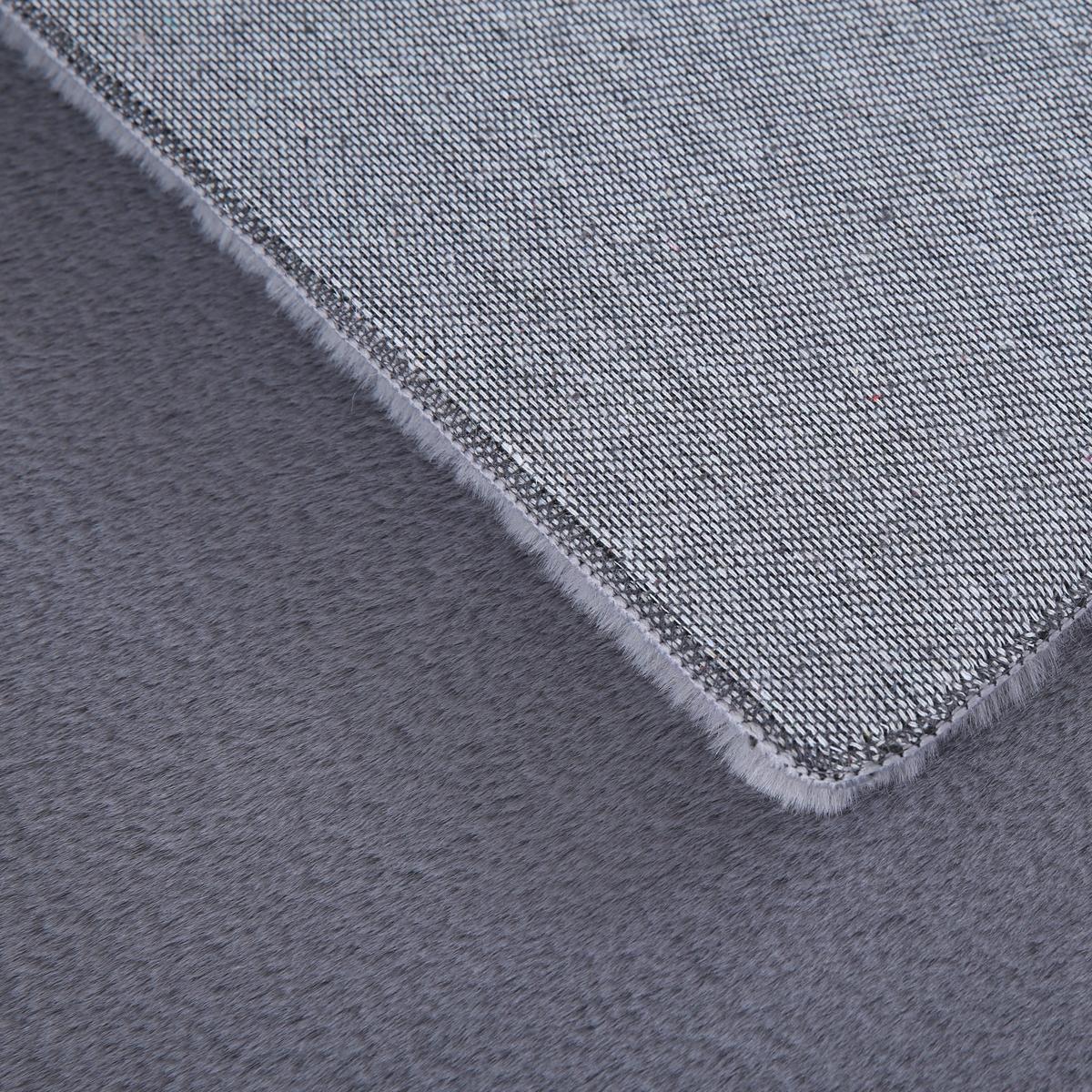KURZFLORTEPPICH Waschbar NECKAR, einfarbig, aus Polyester, Grau, 60 x 110 cm - Grau, Textil (110/60cm) - KADIMA DESIGN