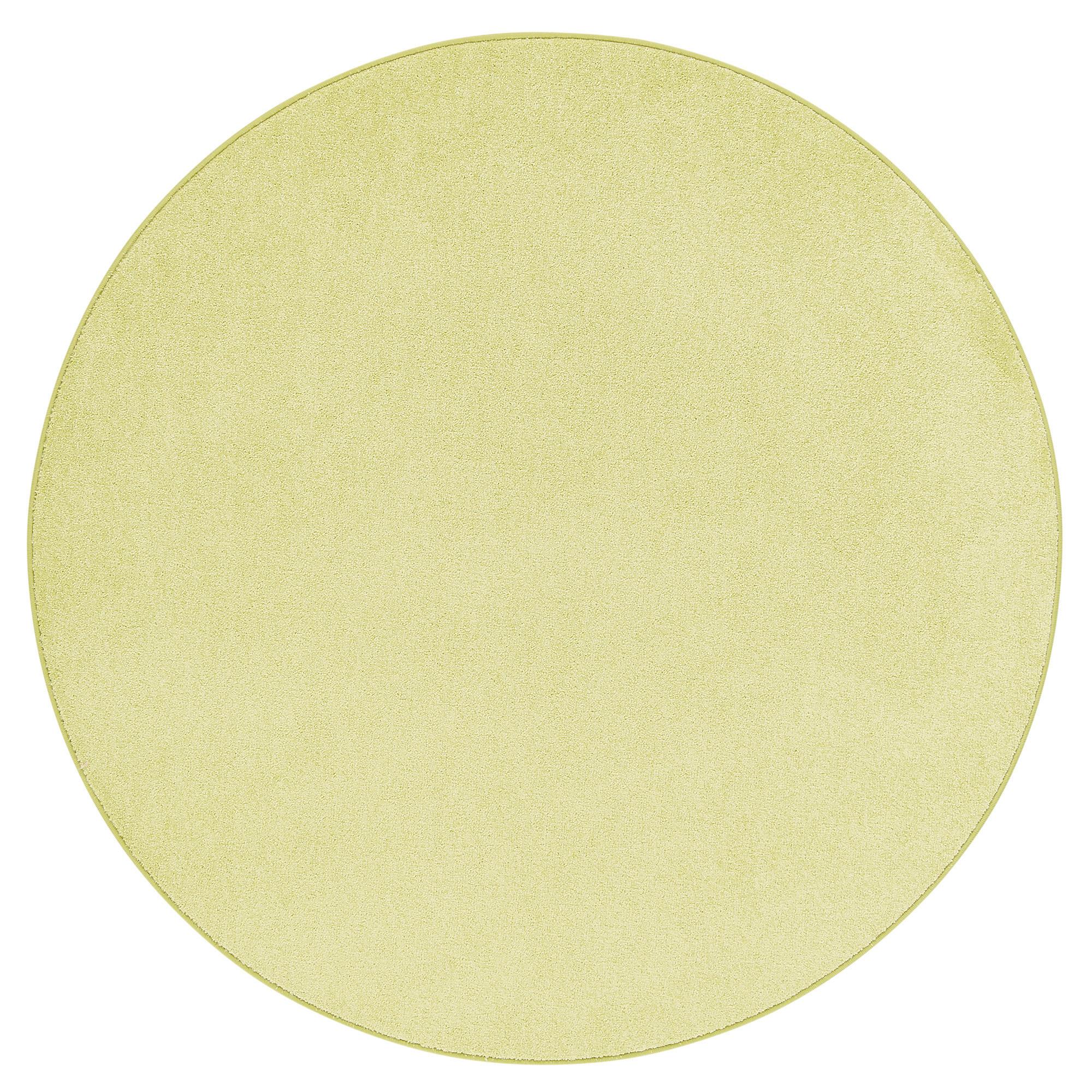 HOCHFLOR VELOURS TEPPICH LUNA RUND - Limette, Textil (200/200cm) - Snapstyle