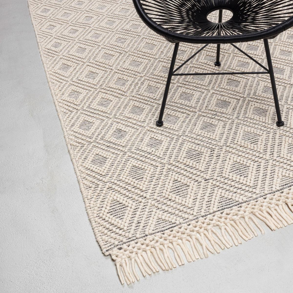 FLACHWEBETEPPICH Macrame Style, beige 120x180 cm - Naturfarben, Textil (120/180cm) - Rug and Roll