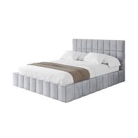 POLSTERBETT mit Bettkasten und Lattenrost, Boxbett ohne Matratze - AMEA 140x200 Hellgrau - Hellgrau, Holzwerkstoff/Textil (140/200cm) - ALTDECOR
