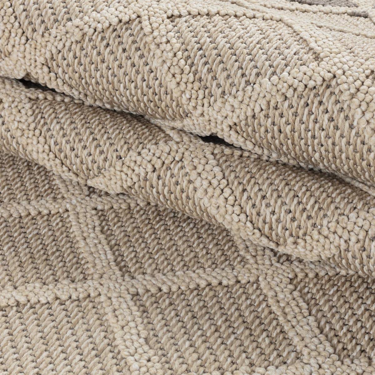 TEPPICH Outdoor IMST in Beige, mit Rautenmuster, 80 x 150 cm - Beige, Textil (150/80cm) - KADIMA DESIGN