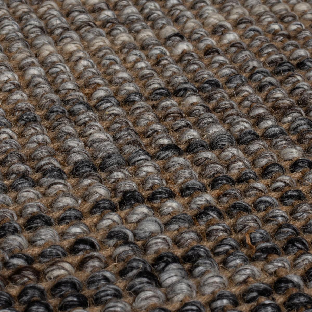 JUTETEPPICH handgewebt WEAVER, einfarbig, Grau, 200 x 290 cm - Grau, Textil (290/200cm) - KADIMA DESIGN